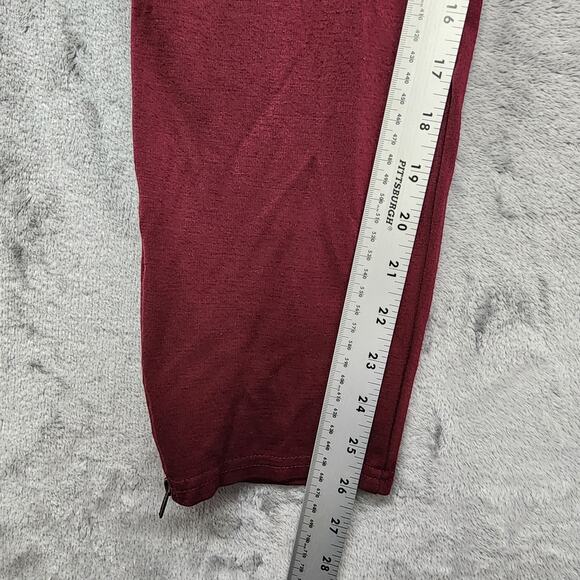 American Rag Pants Womens 3X Red Burgundy Pull On Zip Hem Leggings Chic Preppy - Picture 8 of 10
